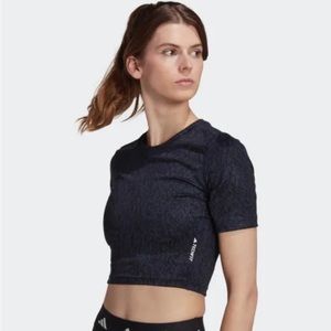 Adidas Techfit Print Training Crop Top - NEW!